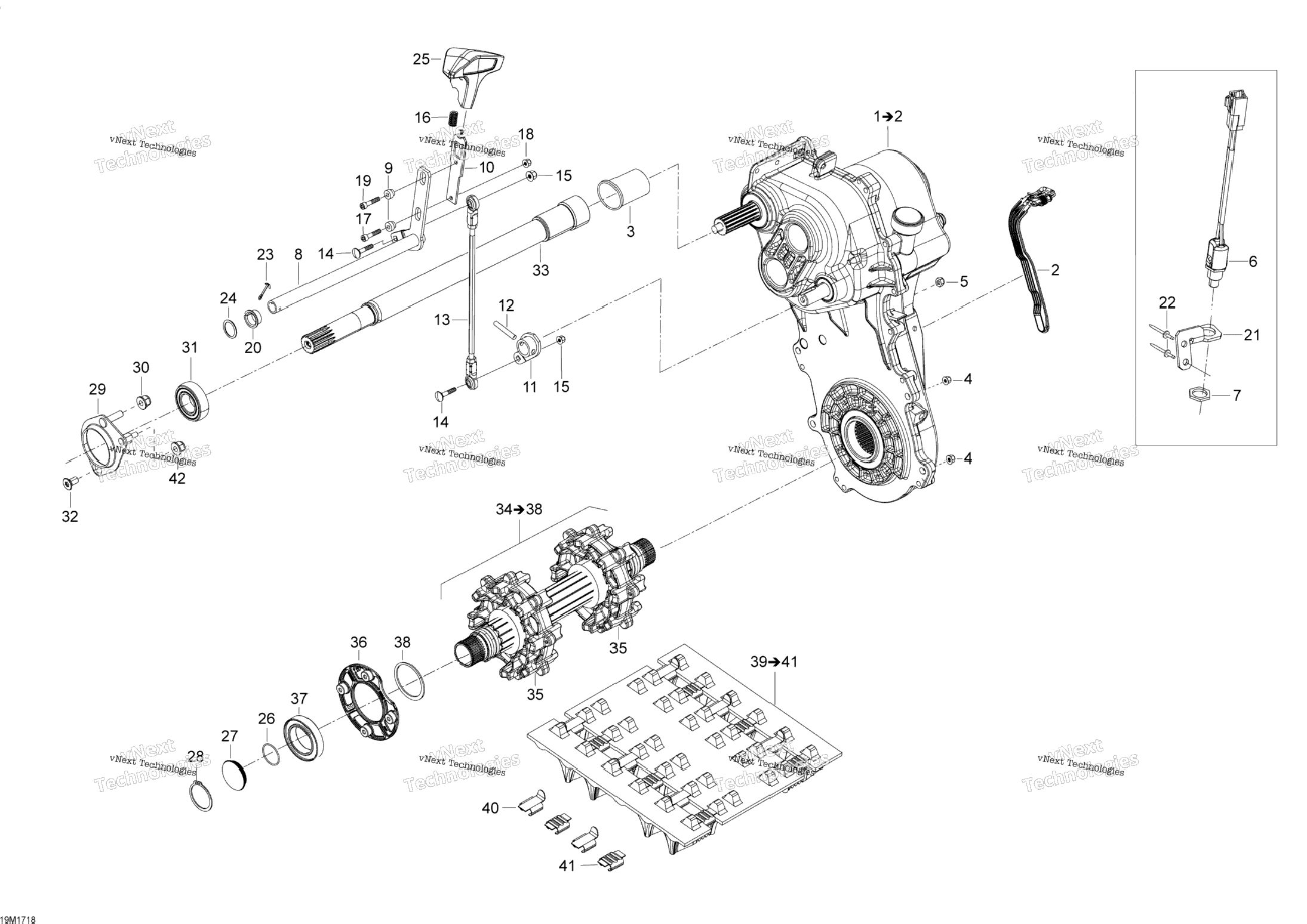 Drive System для Ski-Doo SKANDIC - 4-STROKE - WT-SWT 2017 г