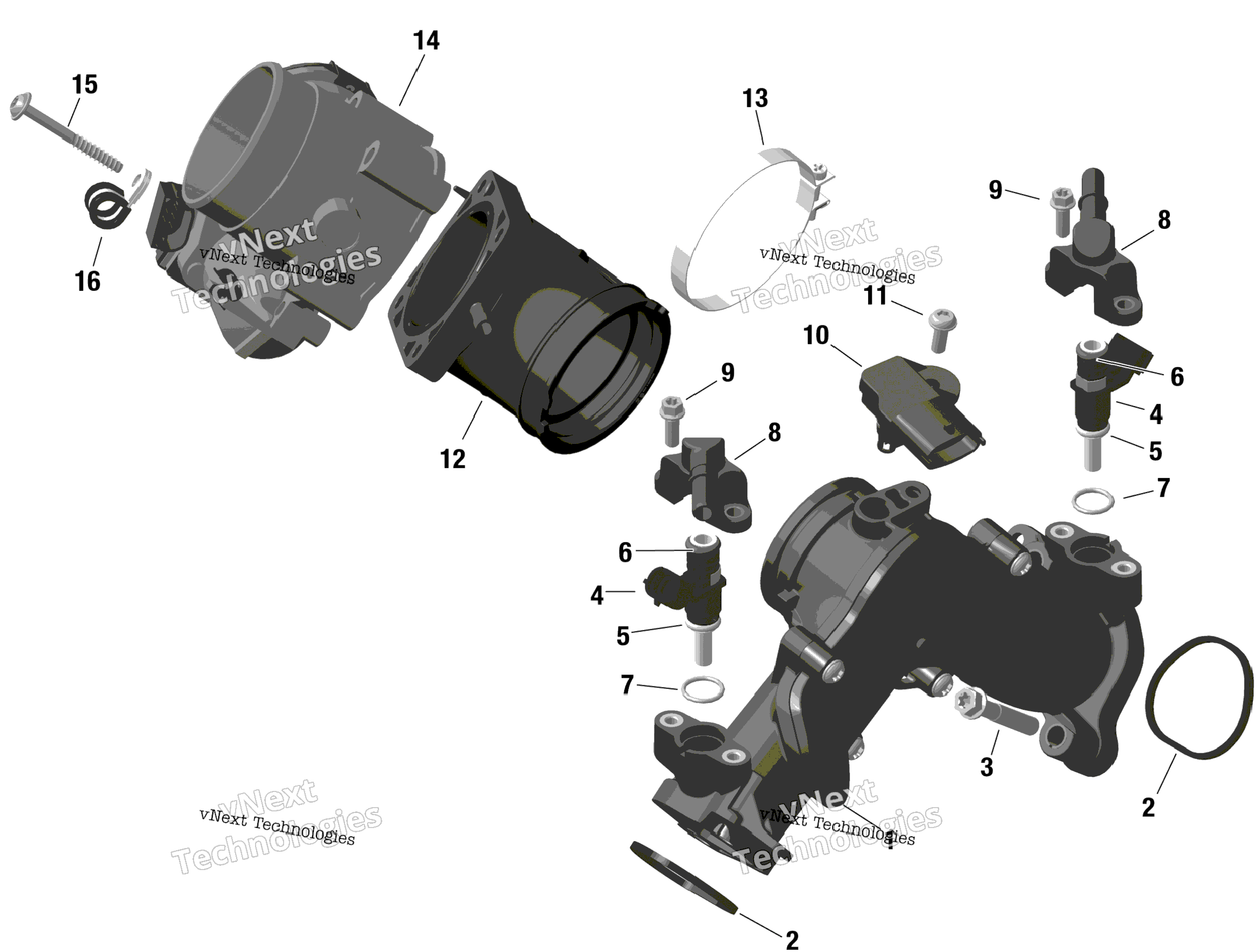 Rotax - Air Intake Manifold And Throttle Body для Can-Am Traxter MAX HD10 -  XU - T Regulation 2023 г. запчасти купить, цена - OEM.Partsimport