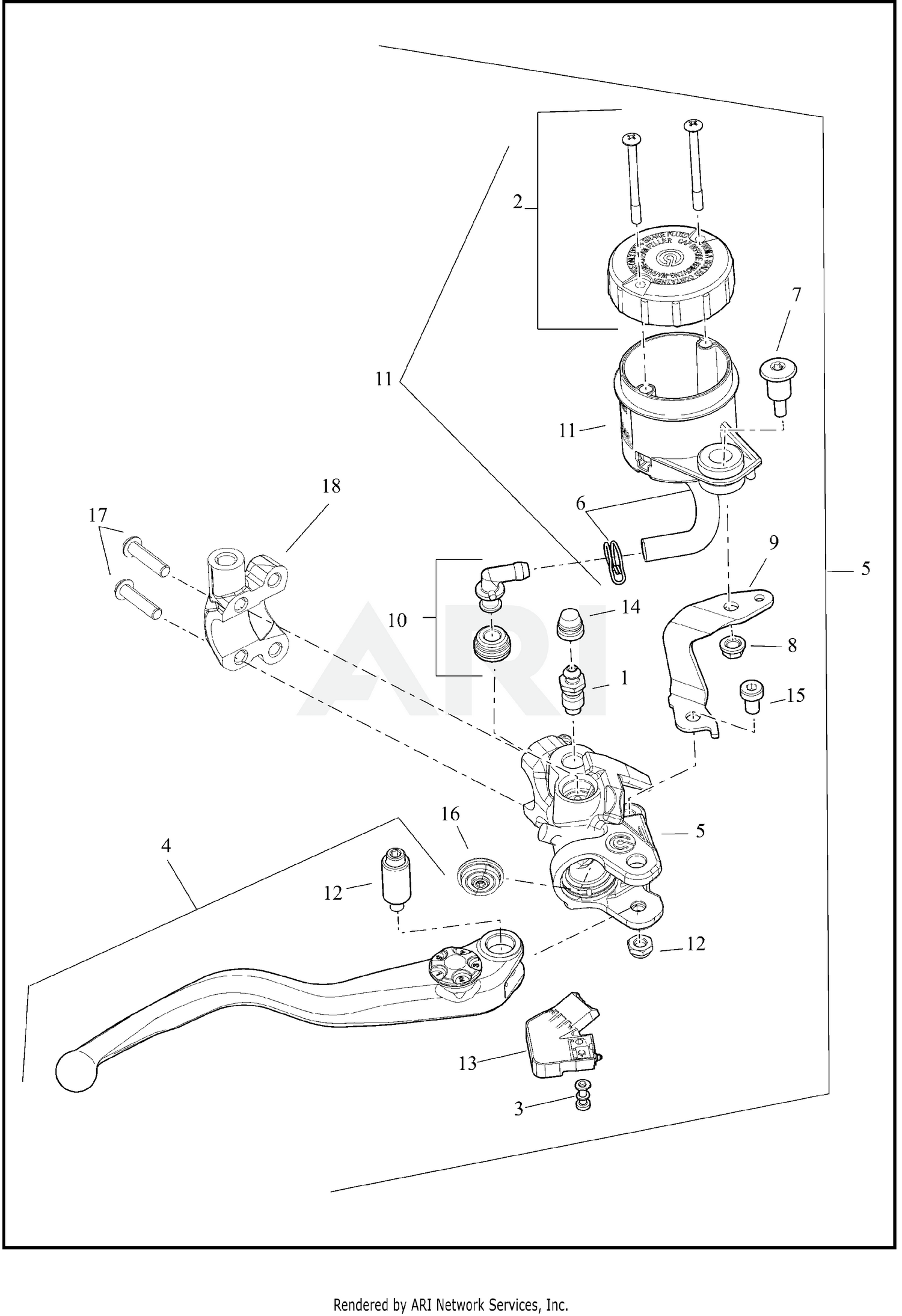 BRAKE CONTROL, FRONT для Harley Davidson RA1250S 1ZES PAN AMERICA