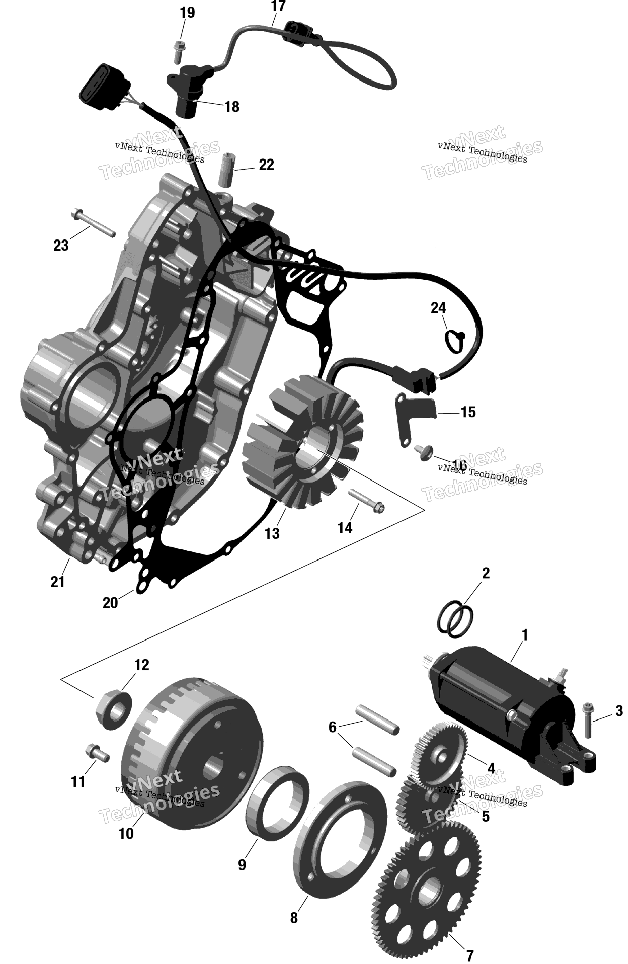 Rotax - Magneto And Electric Starter - Electronic Throttle Control для  Can-Am Outlander MAX DPS 500 - North America 2023 г. запчасти купить, цена  - OEM.Partsimport