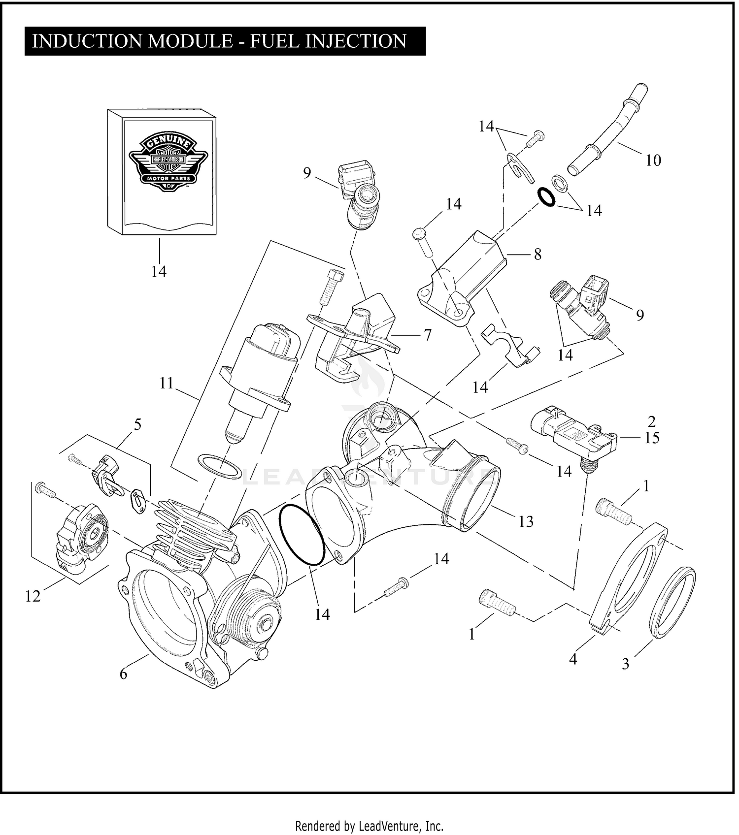 INDUCTION MODULE - FUEL INJECTION для Harley Davidson FLHPEI 1FTW ROAD KING  POLICE ESCORT 2004 г. запчасти купить, цена - OEM.Partsimport