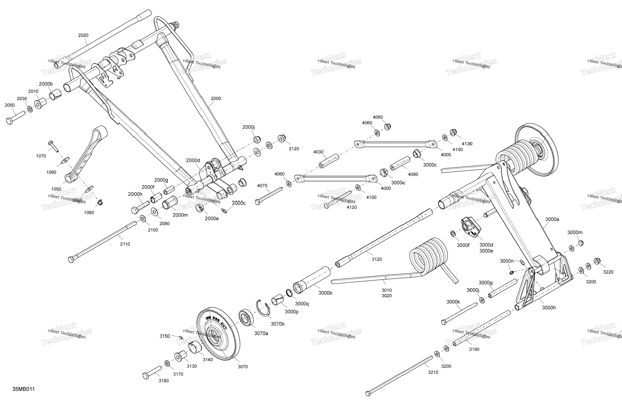 Suspension - Rear - Upper Section для Ski-Doo BACKCOUNTRY 850 E