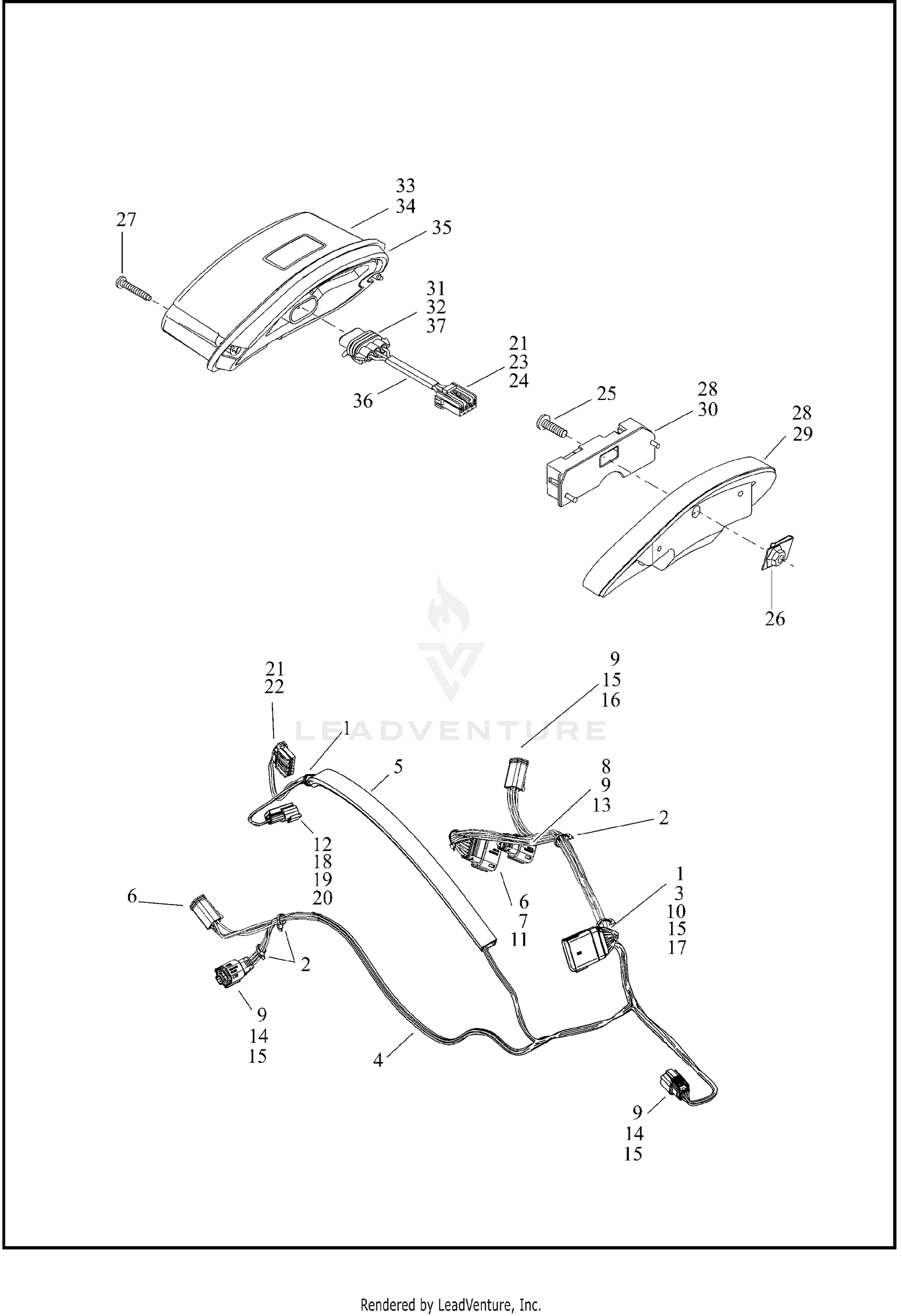 TAIL LAMP (CANADA ONLY) для Harley Davidson FLTRXSE 1TCL CVO ROAD GLIDE  2022 г. запчасти купить, цена - OEM.Partsimport