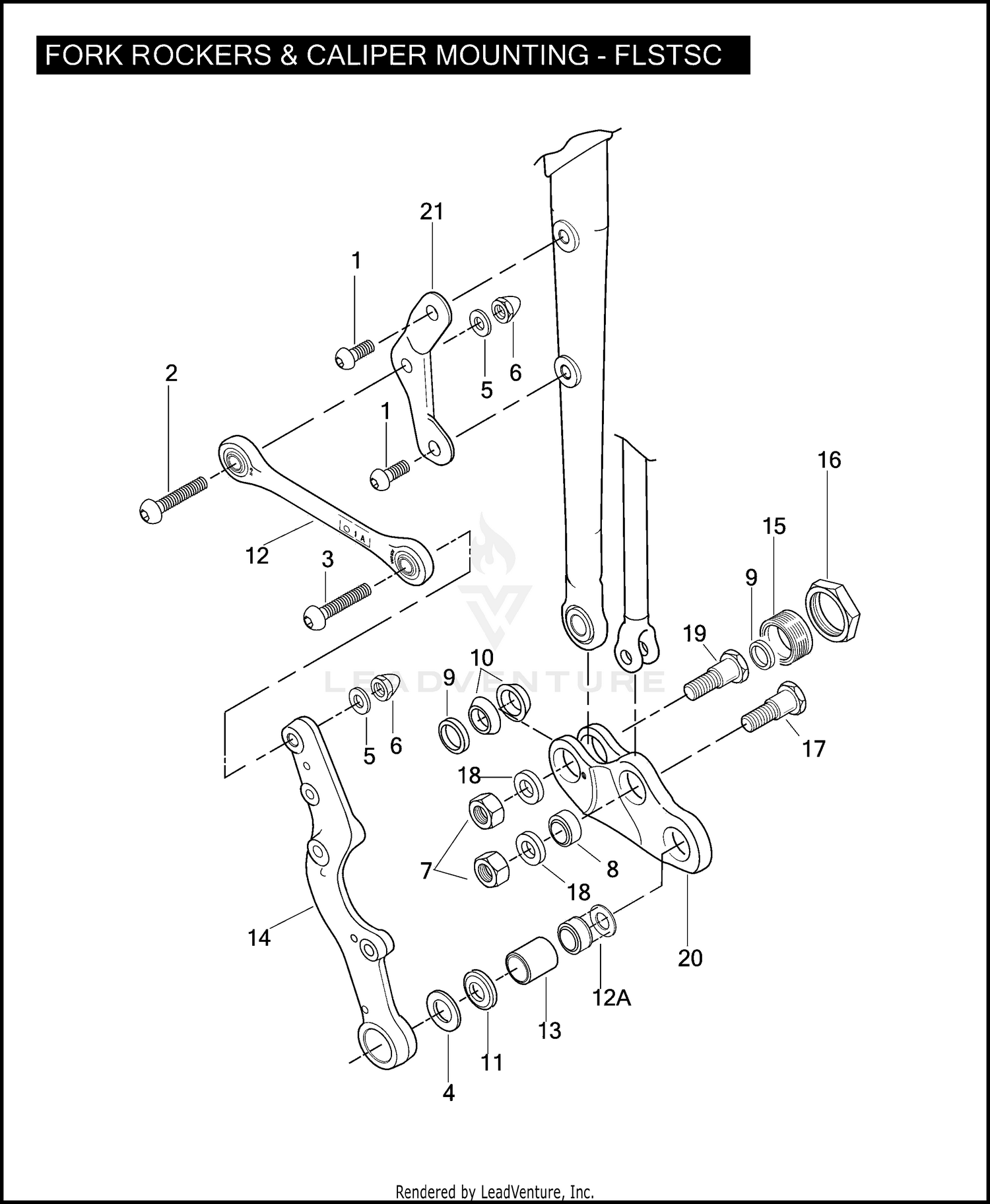 FORK ROCKERS & CALIPER MOUNTING - FLSTSC для Harley Davidson