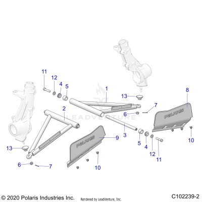 SUSPENSION, A-ARM and STRUT MOUNTING - A23SDE57K4 (C102239-2)