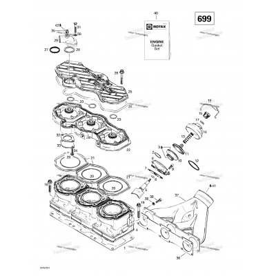 Cylinder, Exhaust Manifold (699)