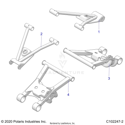 SUSPENSION, REAR CONTROL ARMS - A23S6E57F1/FK (C102247-2)