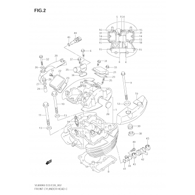 FRONT CYLINDER HEAD (MODEL K6/K7/K8)