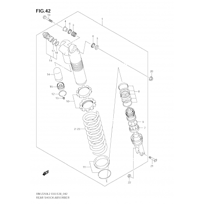 REAR SHOCK ABSORBER (RM-Z250L2 E03)