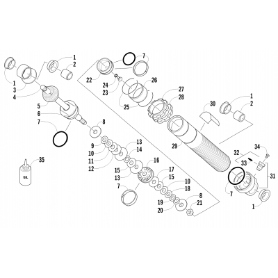 REAR SUSPENSION REAR ARM SHOCK ABSORBER