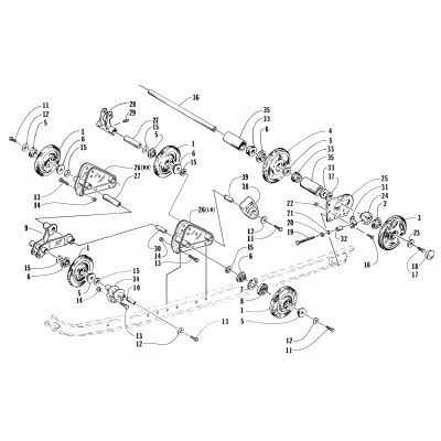 REAR SUSPENSION AXLE ASSEMBLY