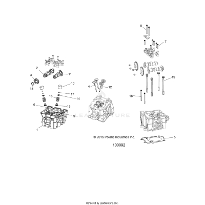 ENGINE, CYLINDER HEAD, CAMS and VALVES - A19SHE57FP [100092]