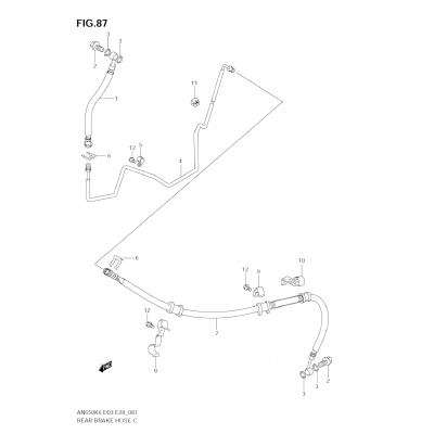 REAR BRAKE HOSE (AN650K6/K7/K8/K9)