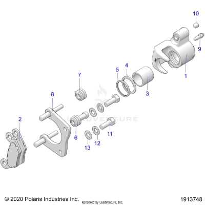 BRAKES, REAR CALIPER - A25SJE57CP/EP (1913748)
