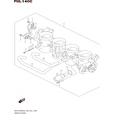 THROTTLE BODY (GSX-S1000FAL6 E33)