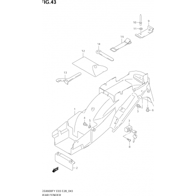 REAR FENDER (MODEL W/X/Y/K1/K2)