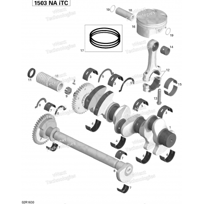 Crankshaft, Pistons and Balance Shaft - 155