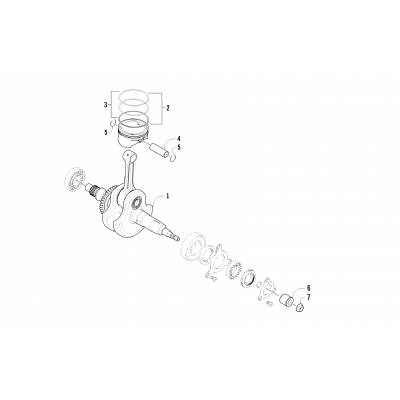 CRANKSHAFT AND PISTON ASSEMBLY