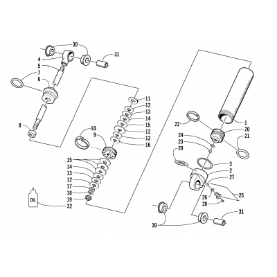 REAR SUSPENSION REAR ARM SHOCK ABSORBER