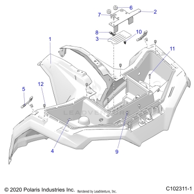 BODY, FRONT CAB - A23SEE57F1/S57C1/C2/C3/CL/CZ/CR/F1/F2/F3/FL/FZ/E1/E2/E3/EZ (C102311-1)