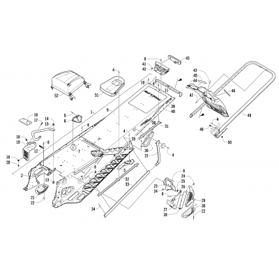 TUNNEL, REAR BUMPER, AND SNOWFLAP ASSEMBLY