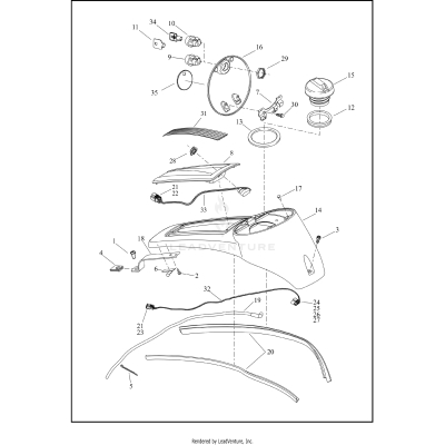 CONSOLE, FUEL TANK - FLHTCUTG, FLTRT