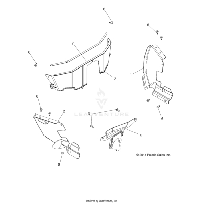 BODY, SPLASH SHIELDS - A17DAA57F5 (49ATVSHIELD15ACE570)