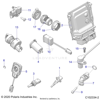 ELECTRICAL, SWITCHES, SENSORS, ECU and CONTROL MODULES - A23SLZ95AK (C102334-2)