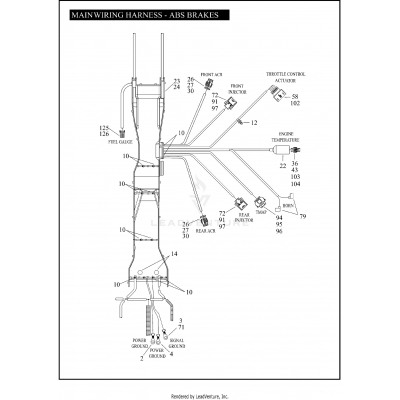 MAIN WIRING HARNESS - ABS BRAKES - FLHP & FLHPE (2 OF 5)