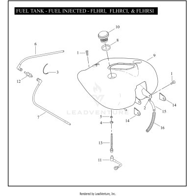 FUEL TANK, FUEL INJECTED - FLHRI, FLHRCI & FLHRSI