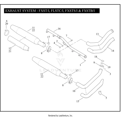 EXHAUST SYSTEM - FXST/I, FLSTC/I, FXSTS/I & FXSTB/I