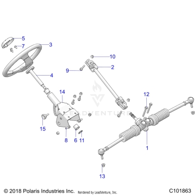 STEERING, STEERING ASM. - A20HAB15A2 (C101863)