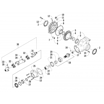 REAR DRIVE GEARCASE ASSEMBLY