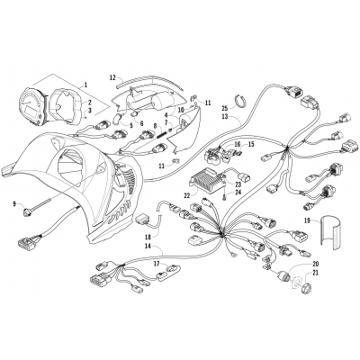 HEADLIGHT, INSTRUMENTS, AND WIRING ASSEMBLIES