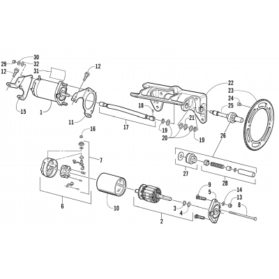 FLEX-DRIVE STARTER MOTOR ASSEMBLY