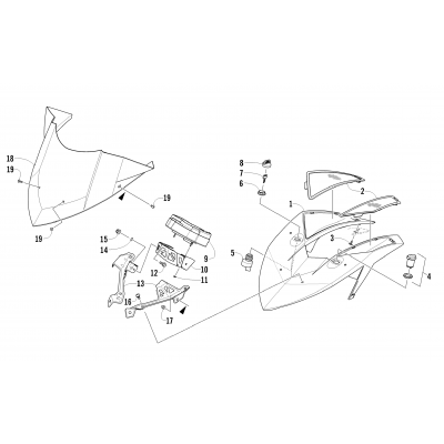 WINDSHIELD AND INSTRUMENTS ASSEMBLIES