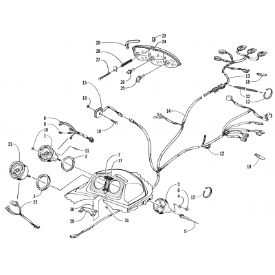 HEADLIGHT, INSTRUMENTS, AND WIRING ASSEMBLIES