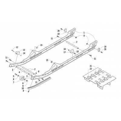 SLIDE RAILS AND TRACK ASSEMBLY