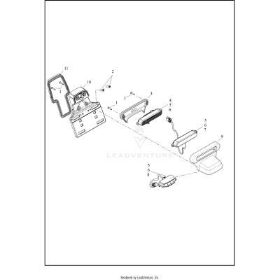 LICENSE PLATE LIGHT - FLTRT - AUS/CHN