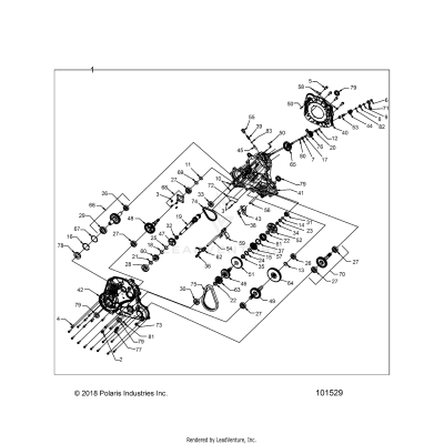 DRIVE TRAIN, MAIN GEARCASE - A20SLZ95AE (101529)