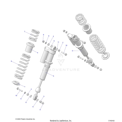 SUSPENSION, SHOCK, REAR - A23SGE95AN (C102432)