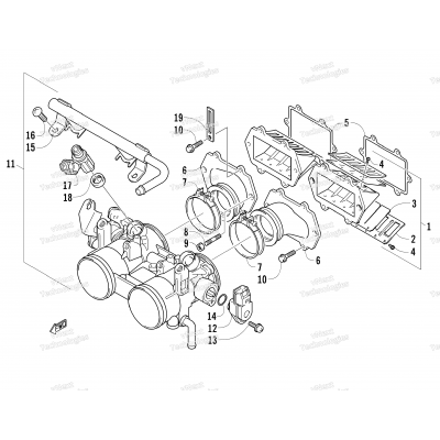 REED VALVE/THROTTLE BODY ASSEMBLY