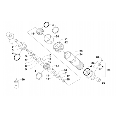 REAR SUSPENSION FRONT ARM SHOCK ABSORBER