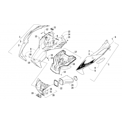 HOOD AND AIR INTAKE ASSEMBLY