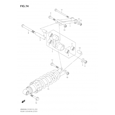 REAR CUSHION LEVER (AN400ZA L2 E28)