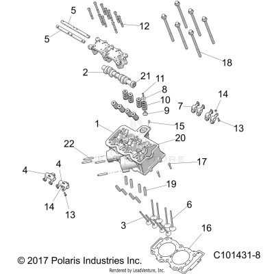 ENGINE, CYLINDER HEAD, CAM and VALVES - A19SVS95CR/ER [C101431-8]