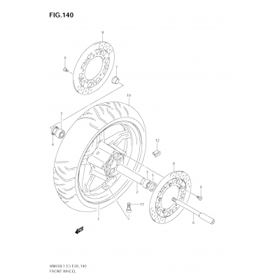 FRONT WHEEL (AN650 L1 E33)