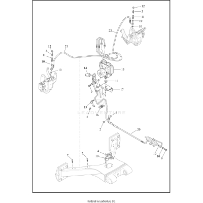 BRAKE LINES AND MODULE, REAR - ABS