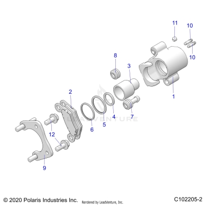BRAKES, REAR CALIPER - A25SLE95KN/KF (C102205-2)