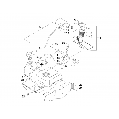 GAS TANK ASSEMBLY (VIN: VX8T226541 and above)